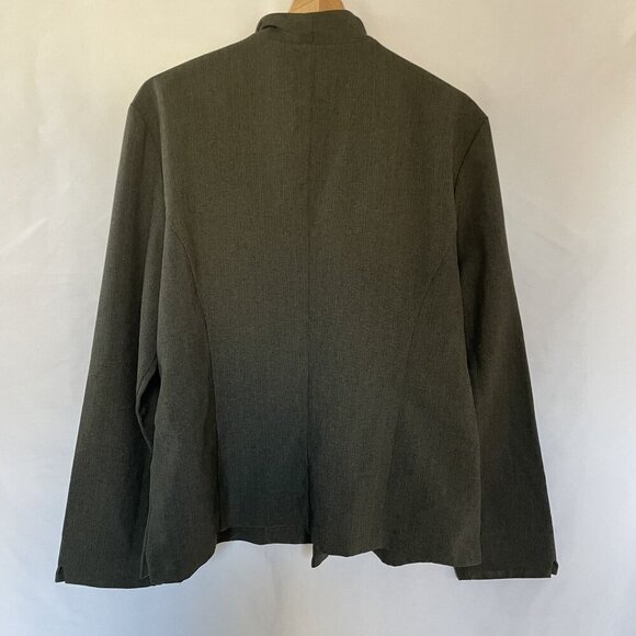 Perceptions olive green blazer women's size 16 business casual style comfortable - Picture 8 of 8